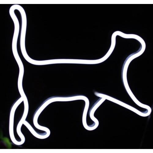 Custom Neon Sign Light Flex Led Animal Pet Dog White 3D Acrylic 12V Visual Art Wall Room Bedroom Ins Wall Party Decor Gift