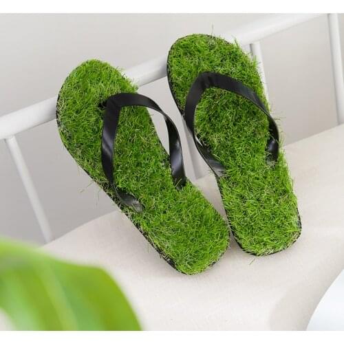New Style 2021 Womens Sandals Summer Artificial Turf Slippers for Women Straw Sandals Unisex Mens Straw Slippers Size 28-49