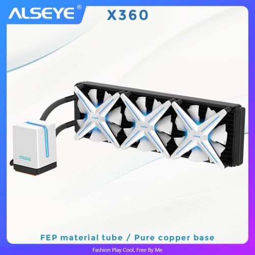 ALSEYE XTREME series AIO liquid cooler X360 Adjustable RGB lighting for LGA 775/115x/1366/2011/AM2/AM3/AM4