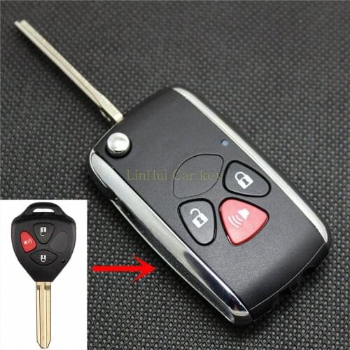 PINECONE Key Case for TOYOTA CAMRY REIZ COROLLA RAV4 Car Key 3 Buttons Modified Remote Key Shell Cover 1 PC