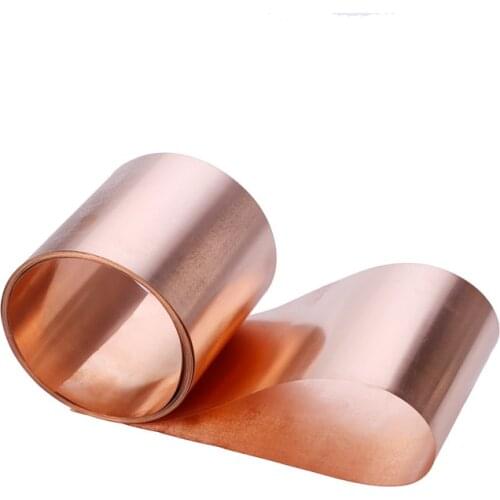 1PC 99.9% Pure Copper Cu Metal Sheet Foil Plate 0.01/0.02/0.03/0.04/0.05/0.06/0.08/0.1/0.2/0.3mm x 100mm x 1000/2000mm Thickness
