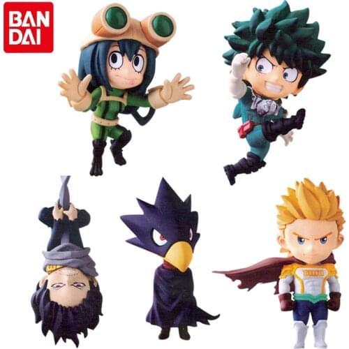 Bandai Genuine Gacha Anime My Hero Academia Modeling Keychain Pendant Toys UDM2 Deku FROPPY Tokoyami Fumikage Aizawa Shouta