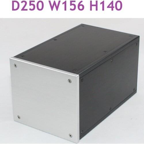 Size D250 W156 H140 All Aluminum Amplifier Housing Rear Class A Power Case DAC Decoder Box New DIY Chassis WA111