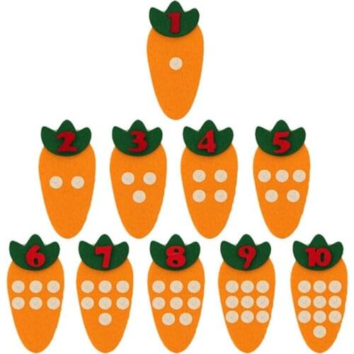 Montessori Educational Toy Non-woven Childrens Puzzle Handmade DIY Creative Toys Kindergarten Carrot Digital Teach