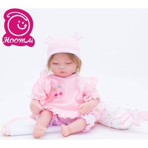 Lifelike Rooted Mohair Reborn Baby Dolls Soft Silicone Real Bebe Doll Baby Toy Kid Birthday Gifts Toys for Children 45CM 18 Inch