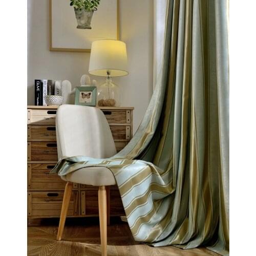 [SLOW SOUL] Leisure Striped Jacquard Curtains For Bedroom Modern Blackout Curtain Cortinas Gordijnen Rideau Custom Made CL-220