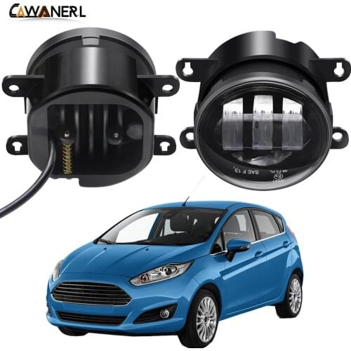 LED Fog Light Assembly For Ford Fiesta 2001-2015 Car Front Bumper Fog Lamp DRL White Amber 30W 4000LM 12V