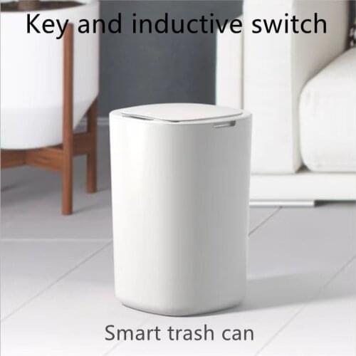 12 L Smart Trash Can Automatic Infrared Sensor Dustbin Home Garbage Bin White Home Intelligent Electric Garbage Rubbish Bin