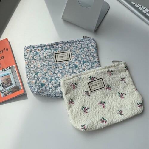 Retro Plaid Floral Womens Cosmetic Bag Female Zipper Storage Bags Leopard Pattern Phone Pouch Ladies Coin Purse Clutch Handbags