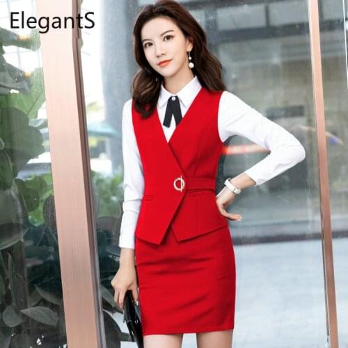 2 Piece Set Women Skirt Suits Office Lady Business Work Skirt Blazer Slim Fashion Formal Suit Female Spring Summer 2020 XXXL XXL