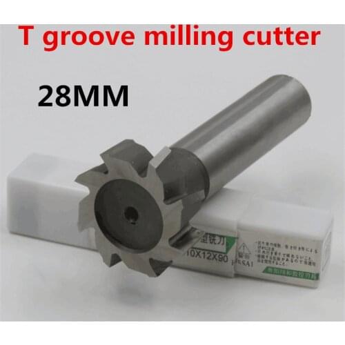 1PCS 28*3*4*5*6*8*10*12 high speed steel Straight shank T groove milling cutter T type Straight shank milling cutter