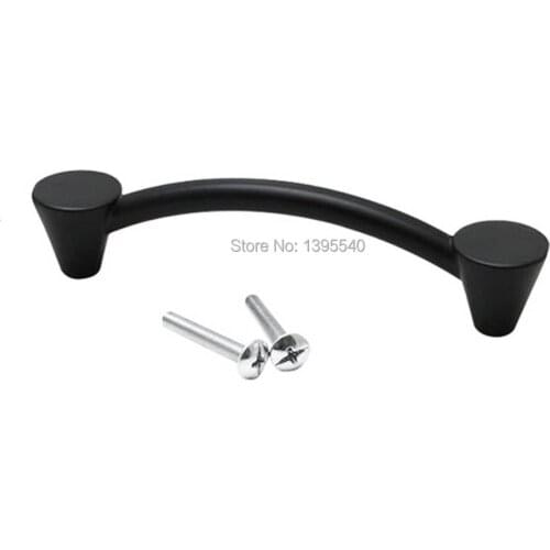 New 2pcs 96mm Cabinet Kitchen Black Handle Modern Furniture Cabinet Drawer Creative Knob Modern Cupboard Pull Shoebox Bar Pulls