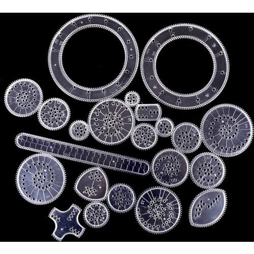 22 Pcs/set Spirograph Drawing Toys Set Interlocking Gears Wheels Painting Ruler Creative Drawing Educational Toy For Children