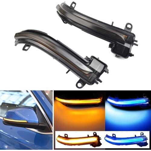 2x Dynamic Blinker Sequential Indicator For BMW X1 F48 X2 F39 2 Series F45 F46 2015 2016 2017 2018 LED Turn Signal Light Lamp