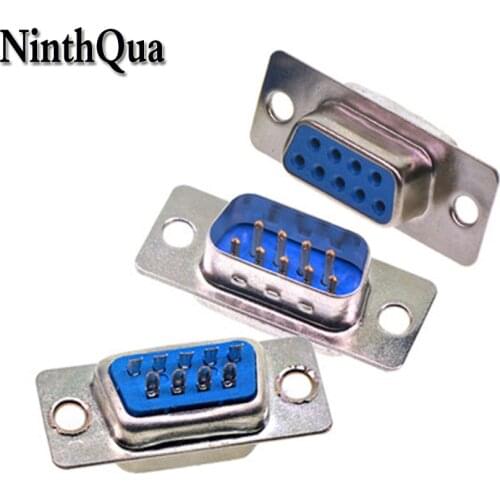 4pcs DB9 Female Male PCB Mount serial port Connector Solder Type D-Sub RS232 COM CONNECTORS 9pin socket 9p Adapter FOR PCB