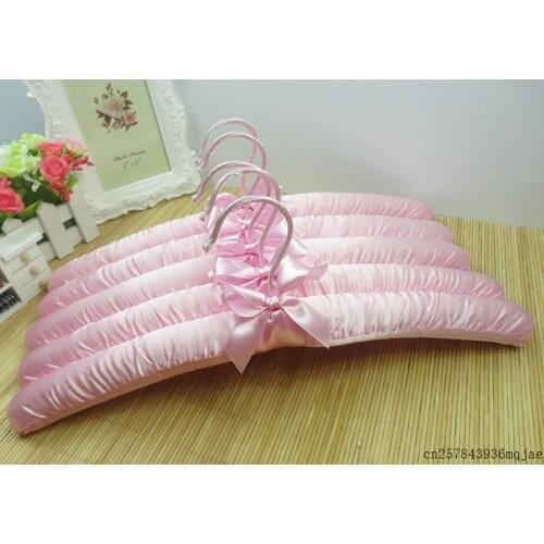 50pcs Sponge Hanger Clothes Hanging Slip-resistant Rack Fabric Cloth Floral Print Household Fabric Hanger