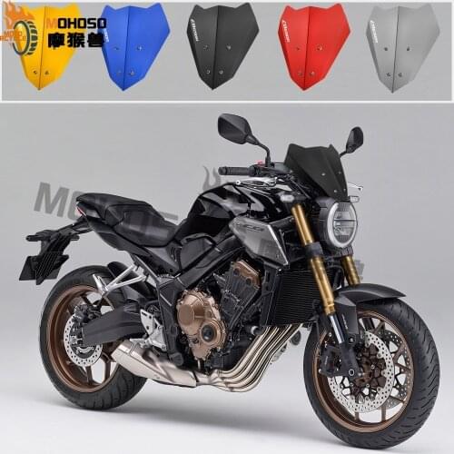 Motorcycle Accessories Front Windshield Windscreen For Honda CB650R CB 650 R 2018 2019 CNC Aluminum Wind Screen Extention Kit