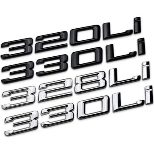 1Pcs ABS Material Car Sticker Number Letters Emblem Badge Accessories For BMW 3 Series 320I 325I 328I 330I 335I 320IL 328IL