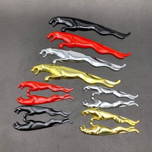 Car Styling Metal Car Sticker Leopard Logo Emblem Rear Trunk Auto Badge Decal For Jaguar XE XF XJ