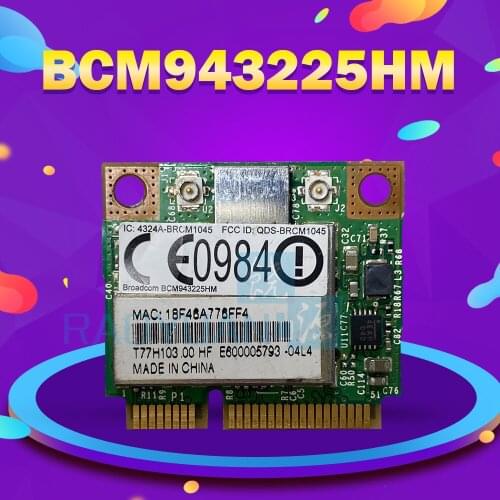 BroadCom BCM943225HM BCM943225 BCM43225 Half Mini PCI-Express PCIe Wireless WIFI Card