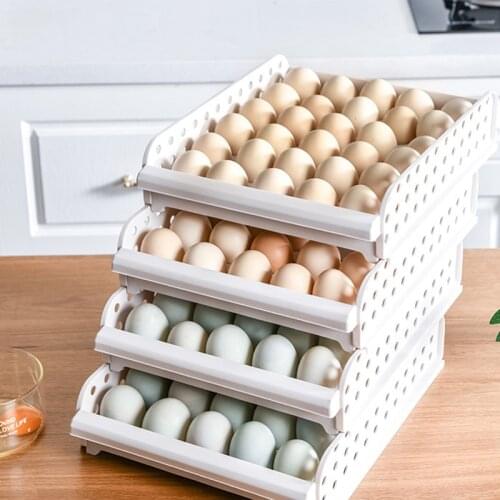 Household Egg Storage Containers Drawer Tray Refrigerator Rack Home Kitchen Supplies