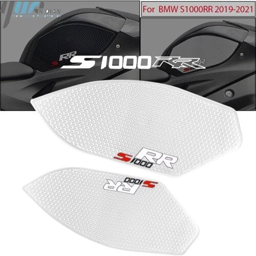 Black Motorcycle S1000RR Protector Anti Slip Tank Pad Sticker Gas Knee Grip Traction Side Decal For BMW S1000 RR 2019 2020 2021