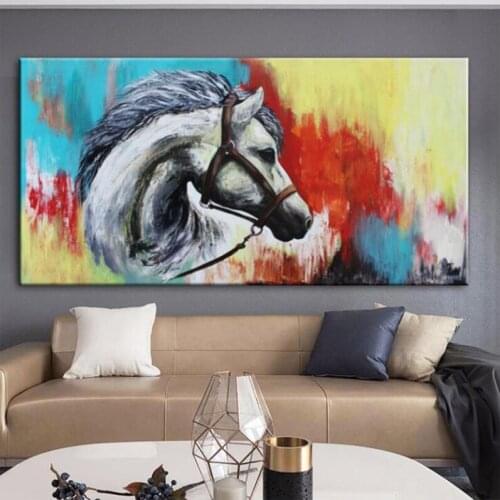 Diy diamond painting white horse cross stitch 5d handmade full square round drill rhinestones picture diamond embroideryZP-2471