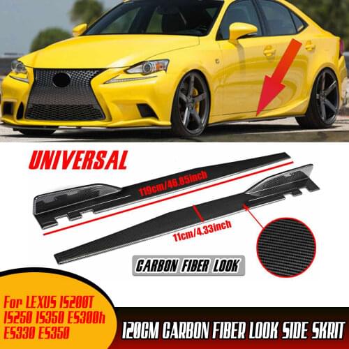 Carbon Car Side Skirts Winglet Extensions Splitters Rocker Panel Splitters Lips ForLEXUS IS200T IS250 IS350 ES300h ES330 ES350