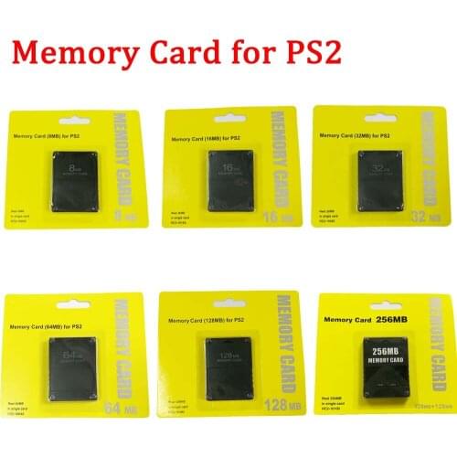 10pcs Memory Card for Sony Playstation 2 storage games new memory card for PS2 8MB 16MB 32MB 64MB 128MB 256MB Memory Card