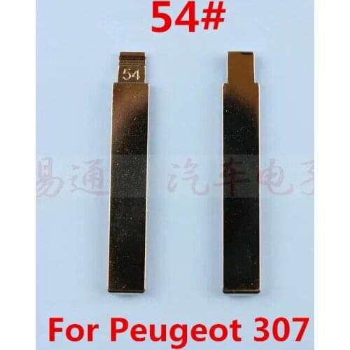 Remote key blade NO.54 For Peugeot 307 Uncut key blanks Brass material 54#[10pcs/lot]