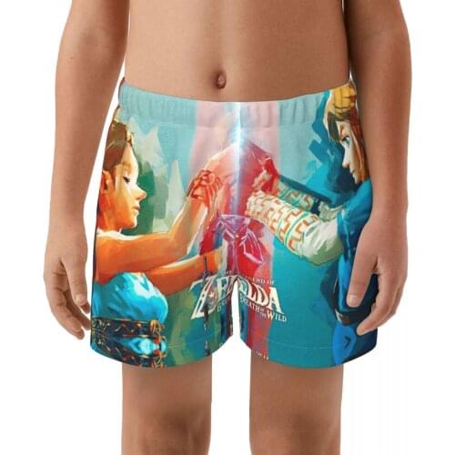 Zelda Hot sell swimming Trunks boys Beach shorts Hi-Q Swimwear with Pocket trunks cute springs Sports suit kid Swimsuit