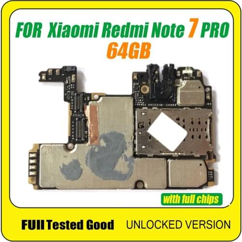 For Redmi Note7 pro motherboard 4+ 64GB International Edition Note 7 pro MainBoard Original Unlocked 100% work