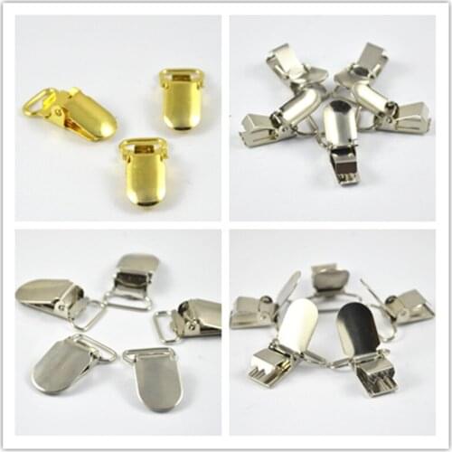 Metal Suspender Pacifier Clips Dummy Pacifier Holder Baby Clips cute bow pacifier