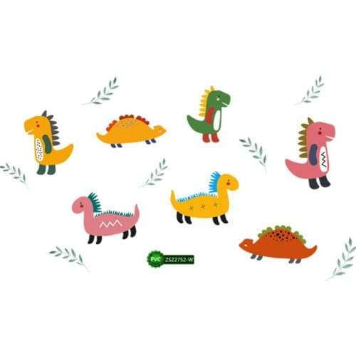 Cartoon dinosaur Wall Sticker kids baby room living room background for home decoration wallpaper bedroom Self-adhesive stickers