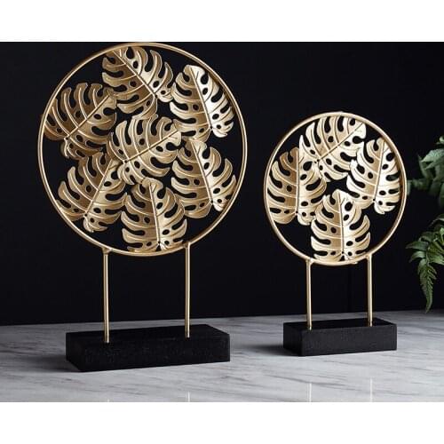 Nordico decor home figurines interior Ginkgo leaves decoration ornaments Modern Art Office Desk Decoration living room Gifts