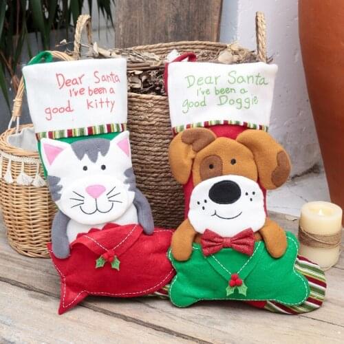 New Christmas decoration cartoon socks childrens gift bag christmas bag extra large socks store home gift christmas decorations