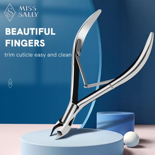 Miss Sally Cuticle Trimmer Professional Cuticle Cutter Trimmer Stainless Steel Clippers Remover Pedicure Manicure Nail Tool