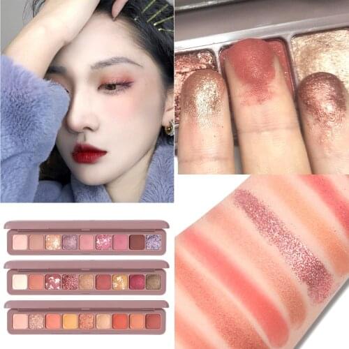9 Color Glitter Eye Shadow Palette Makeup Kit Nude Matte Pigment Shimmer Colorful Eyeshadow Powder Waterproof Cosmetics Tools