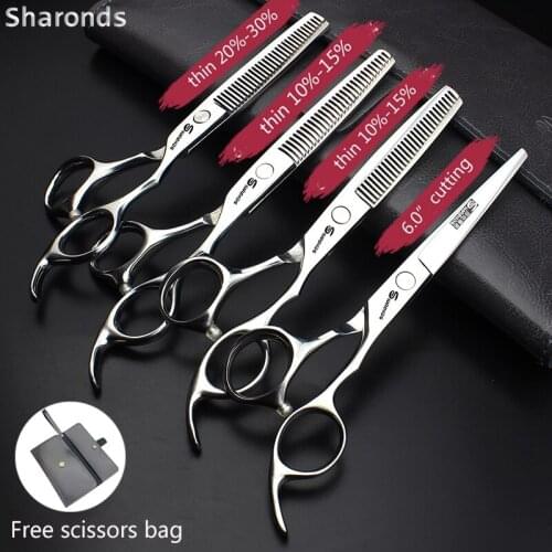 Barber 6 Inch professional hairdressing scissors special hairdressing thinning scissors fishbone use scissors haircuts barber