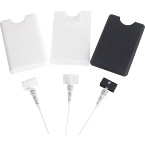 20ml Card Shape Plastic Perfume Sprayer Refillable Empty Bottle Flat Type Fine Mist Atomizer Portable Liquid Container