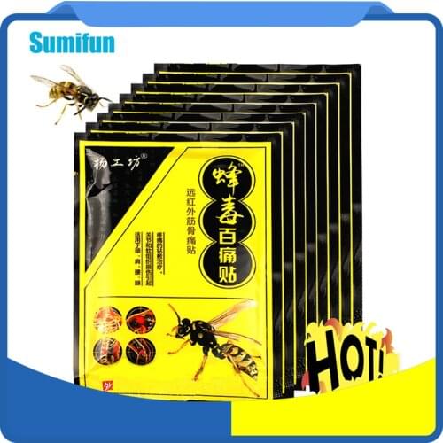 24pcs Bee Venom Pain Relief Patch Lumbar Spine Rheumatoid Neck Shoulder Body Sprain Orthopedic Stickers Arthritis Plasters C2166