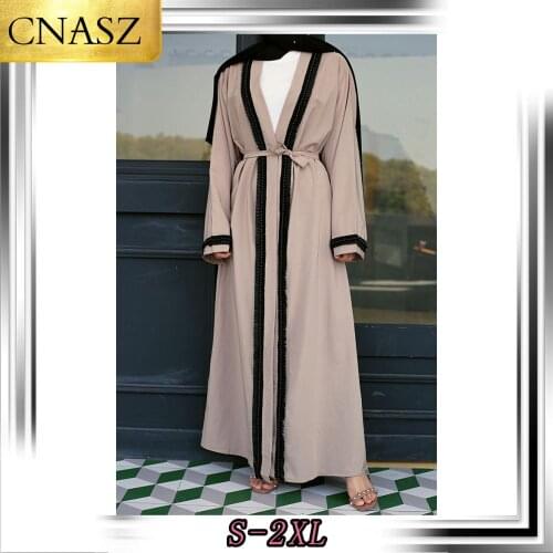 Latest Fashion Middle East Arab Simple Muslim Clothing Designs Pakistan Dubai Abaya Beaded Abayas Elegant Jubah Turkey Abaya