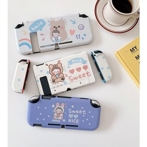 Lovely Baby Girl Little Bear Shockproof Switch Game Protective Case For Nintendo Switch And Lite Cover