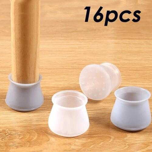 4/8/12/16pcs Table Chair Leg Silicone Cap Pad Furniture Rubber Feet Cover Floor Protector Non-Slip Mat Caps Foot Protection