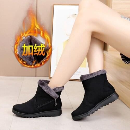 Women Boots New Waterproof Winter Shoes Women Snow Boots Platform Keep Warm Ankle Winter Boots with Thick Fur Heels Botas Mujer