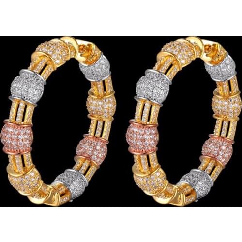 Zlxgirl Bridal Jewelry perfect womens Multi Color Beads Tassel Earrings Mirco Paved Zircon Beaded Jewelry earing Bijoux