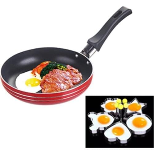 1Pcs 12cm/16cm Mini Fried Eggs Saucepan Small Frying Pan Flat Non-stick Cookware Roasting Pans (Random Color)