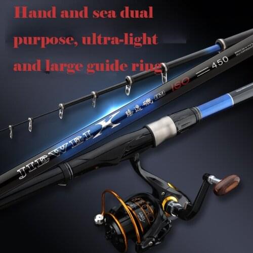 3.6 M4.5 M5.4 M6.3 M Superhard Carbon Fiber Fishing Rod Super Light Section Long Hand Amphibious Rocky Sea Fishing Rod