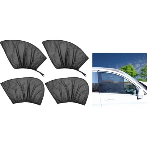 4pcs Car F & R Sun Shade UV Block Shield Protector Side Window Mesh Cover