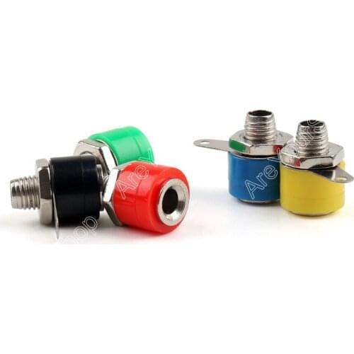 Areyourshop Sale 20 Pcs Banana Socket 4mm Jack To Banana Plug Test Equipment High Quality minijack plug Wire Connector